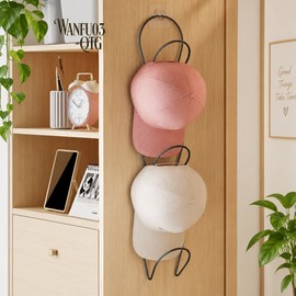 5-Hook Hanging Hat Organizer for Closet Storage – Steel Rack for Caps, Scarves and Bags in Bedrooms