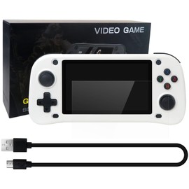 Multi-Emulator Retro Handheld Game Console, 15000+ Classic Games, HD Gaming Controller, TV Home Arcade, 64GB Storage, 4.3-Inch Display, Support for P S1, for N64, and More(White)