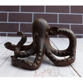 Ebros Gift Cast Iron Nautical Sea Octopus Kraken Decorative Paperweight Figurine 5.25"L