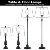 Bronze Lamp Shade Holder with Finials - 10 Inch, Set