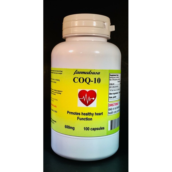 CoQ-10 coq10, ubiquinone 600mg ~ 100 Capsules, anti-againg. Made in USA.
