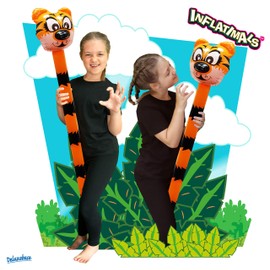 Inflatimals - Tiger from Deluxebase. Inflatable Blow up Tiger. Perfect Inflatable Tiger Toys, Party Gifts, Birthday Decoration and Kids Party Favors. Great for Zoo Party Supplies.