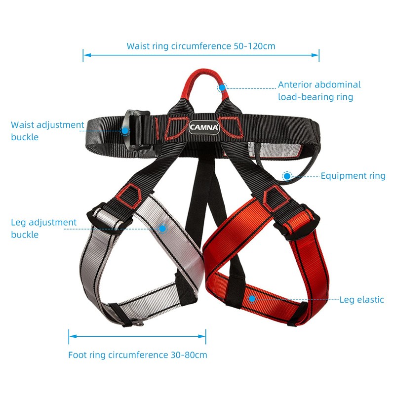 WMLBK Climbing Harnesses Attaching Climbing Material, Half Body Climbing Belt