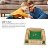 Four Sided Flop Game for Kids Adults Wooden Board Game