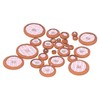 25Pcs Saxophone Pads Brown Sheepskin Sound Hole Resonator Gasket Wind