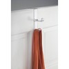 iDesign Clear Over Door Double Hook for Closet, Bathroom, or