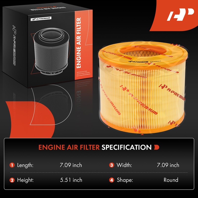 A-Premium 2-PC Engine Air Filter Compatible with Saab 9-5 1999-2009