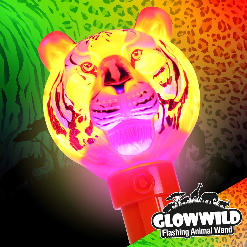 Glow Wild Flashing Animal Wands (Tiger)