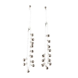 zaoalife 2Pcs Ethnic Style Alloy Bells Anklet, Adjustable Women Bells Anklet Wedding Engagement Party Jewelry Gift