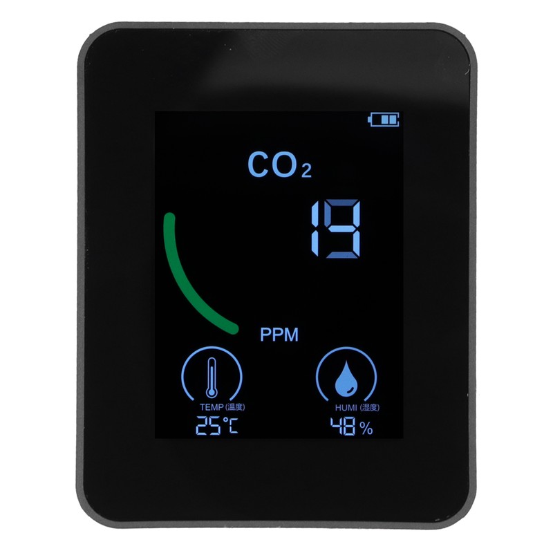 Air Quality Detector Digital USB Charging Carbon Dioxide Monitor Temperature