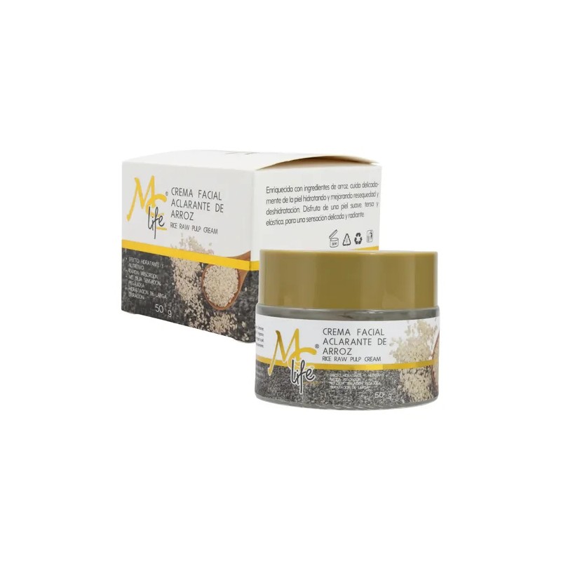 Crema Facial Aclarante Con Extracto De Arroz 50g. Mc Life
