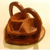 PKDBC Wooden Compartment Spring Basket (12 Inch, Heart Shape 3