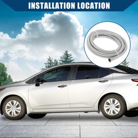 Hihaha 10Ft 6AN Braided Stainless Steel CPE Oil Fuel Gas Line Hose / 1 Pcs