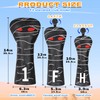 Golf Club Head covers Wood Set 3 PACKS 1FH DR