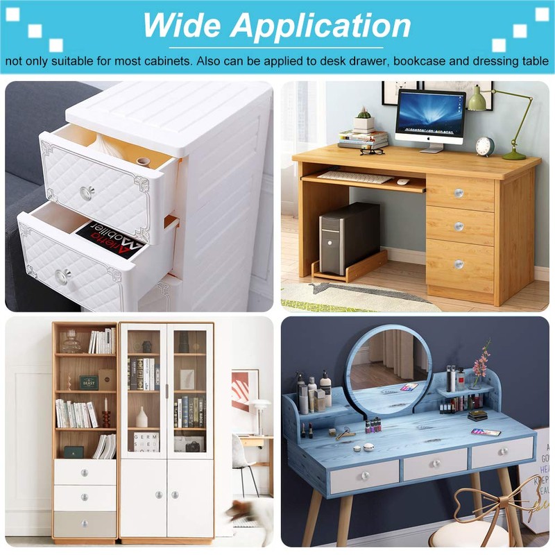 PERFETSELL 20 PCS Kitchen Door Knobs Stainless Steel Cupboard Handles