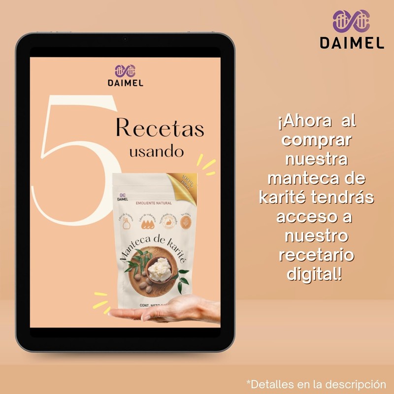 Daimel Manteca De Karité 100% Pura Y Orgánica (1 Kilo)