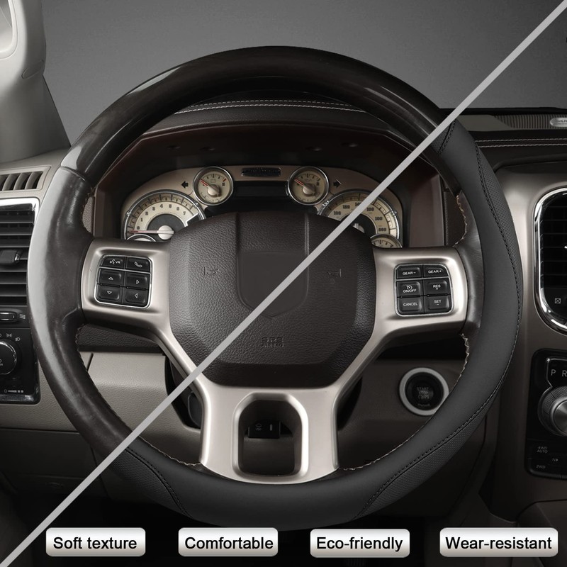 West Llama Customized Auto Car Steering Wheel Cover for Dodge