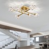 XINGQI Modern Ceiling Light Sputnik 6-Light Semi Flush Mount Ceiling