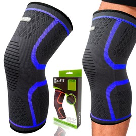 MAXFIT 2 rodilleras, rodillera deportiva, elástica, transpirable, antideslizantes, ideales rodilleras Gym, basquetbol, voleibol, crossfit, rodillera  
