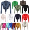 Gloop Women's Beautiful Elegant Long Sleeve Bolero Jacket Knot -