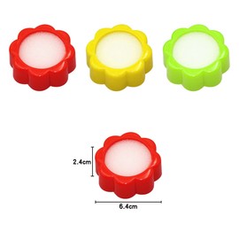 Jagowa 6 Pcs Sponge Finger Wet Moistener Flower Shape Anti-Slip Hand Fingertip Wet Office Supplies Random Color for Counting Money Cashier Use