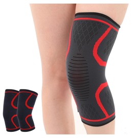 Knee Braces for Knee Pain, 2 Pack Knee Pads Knee Sleeves Weightlifting Knee Compression Sleeve, Knee Support Knee Flex Wrap Knee Sleeves