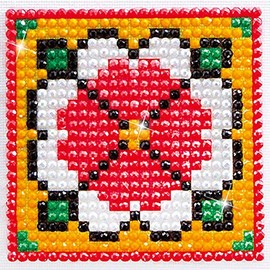 DIAMOND DOTZ Morocco Flower Kit with Frame Diamond Painting Kits for Adults - Diamond Art Kits a Relaxing Creative Craft Kit with Dotz Gems 3"x3"