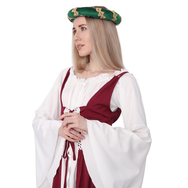 PROCOS Renaissance Padded Roll Chaplets Coif Cap Velvet Medieval Headwear