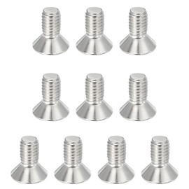 PATIKIL 3/8-16 x 3/4" Flat Head Socket Cap Screws, 10 Pack Flat Countersunk Bolts Hex Socket Drive Machine Screws 304 Stainless Steel 18-8 Full Thread Grade 6.8