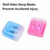 12 Pack Mini Colored Dual-Holes Pencil Sharpener, Manual Pencil Sharpener