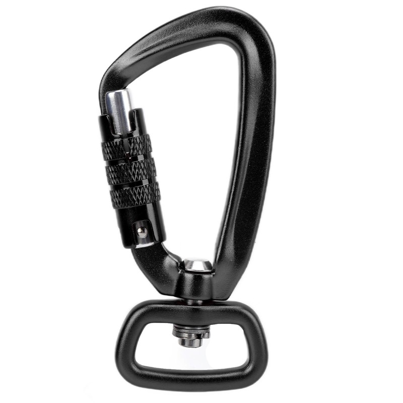 Carabiner Clip Auto Locking Square Bottom 360 Rotational Hook Accessory