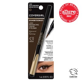 COVERGIRL Exhibitionist Lash Enhancing Liquid Eyeliner, Rich Brown (Pack of 2)
