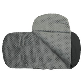 Universal Baby Stroller cosytoes Liner Buggy Dimple Fleece Footmuff Black (Charcoal)