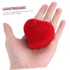 STOBAZA 2 Pack Heart Shaped Ring Boxes Flocked Jewelry Storage