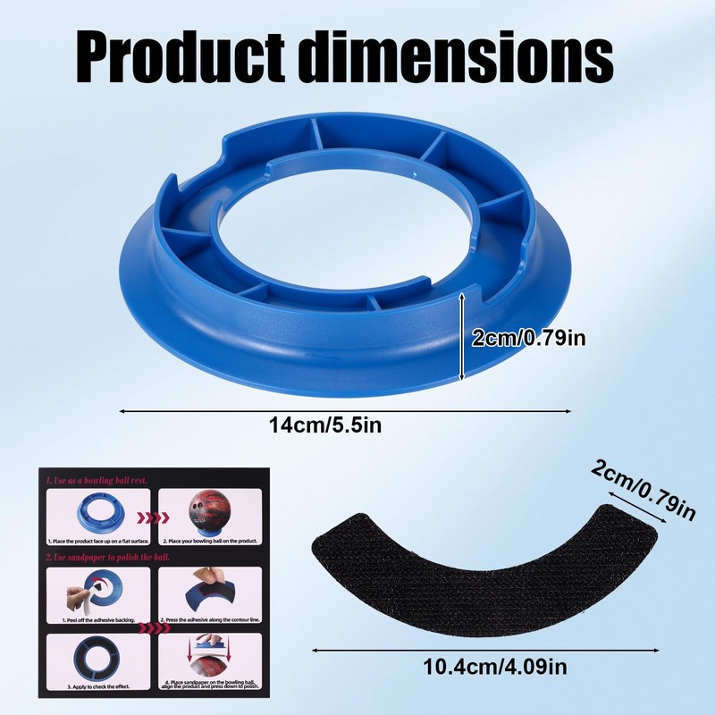 Sinbana Bowling Balls Sanding Pad Holder, Plastic Universal Bowling Display