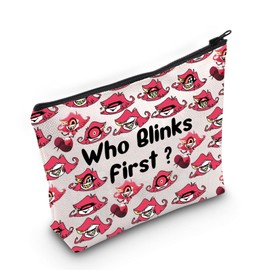 JXGZSO Funny Cherri B Gift Who Blinks First Makeup Bag HH Character Cosmetic Bag Demon Bomb Gift, Who Blinks First