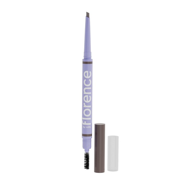 florence by mills Tint N Tame Eyebrow Pencil, Medium Brown,