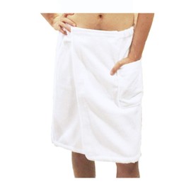 BY LORA Shower Wraps Towels for Men, XX Large, White
