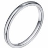 Jude Jewelers 2MM Tungsten Carbide Stackable Ring Plain Wedding Band