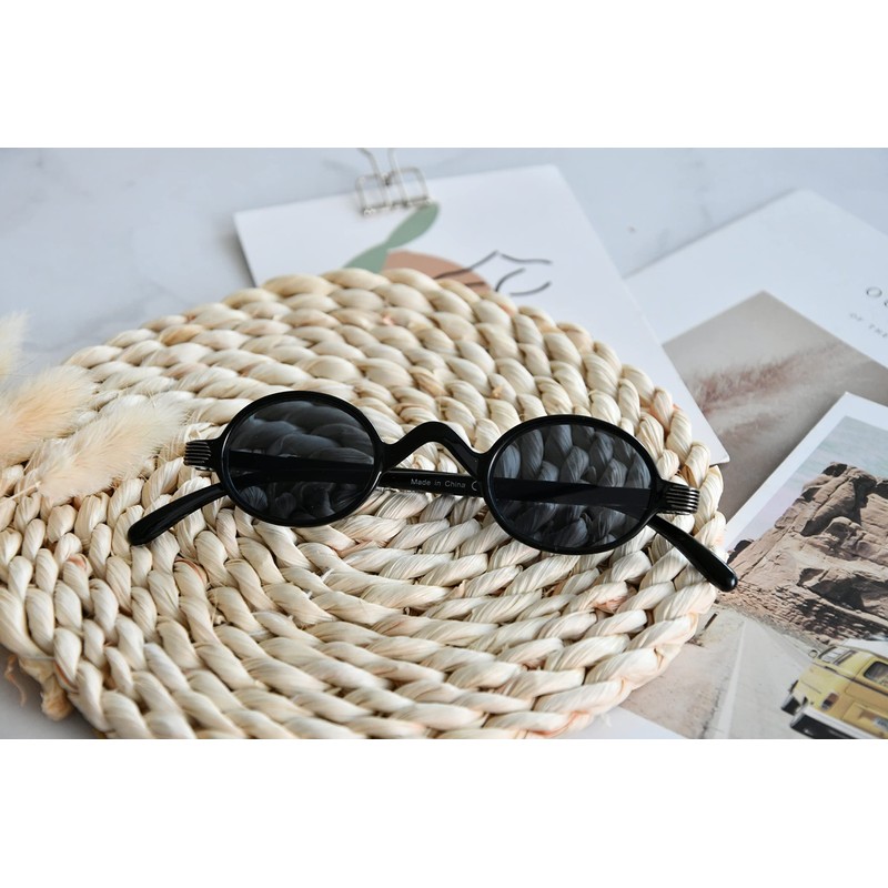 yekepper Sol lectores Spring Temple Vintage Mini pequena Oval redonda