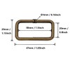 Wuuycoky 1.5" Inner Length Bronze Rectangle Rings Loop Ring No