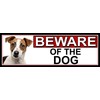 SHAWPRINT Jack Russell BEWARE OF THE DOG METAL GATE SIGN