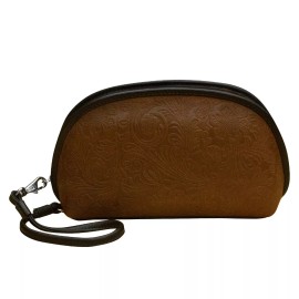 ili New York RFID ~ EMBOSSED ~ LEATHER ~ WRISTLET ~ NWT