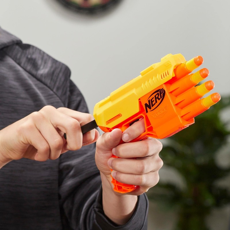 Hasbro Nerf Plastic Alpha Strike Fang Qs-4 Blaster, 4-Dart Blasting,