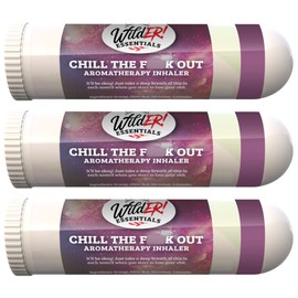 Wild Essentials 3 Pack of Chill The F Out Aromatherapy Nasal Inhalers Made with 100% Natural, Premium Grade Essential Oils to Help Calm Your Spirit - Relaxing