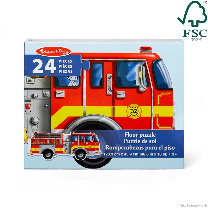 Melissa & Doug Fire Truck Jumbo Jigsaw Floor Puzzle (24