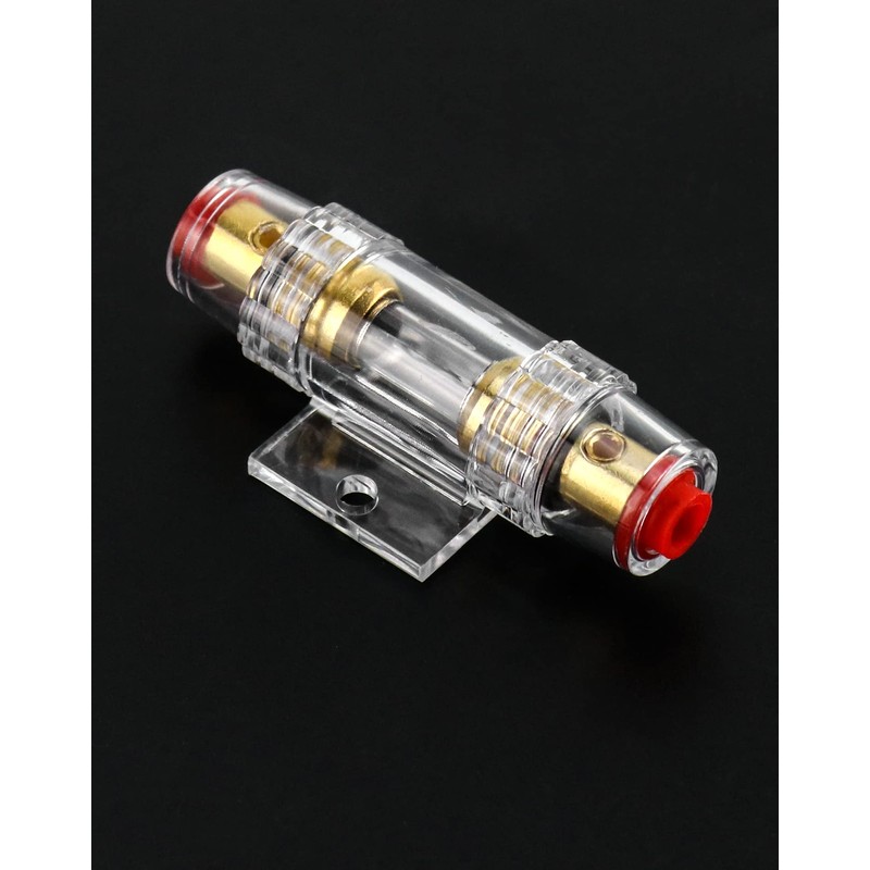QWORK® 2 Pcs AGU In-line Fuse Holder 60A 12V-48V DC