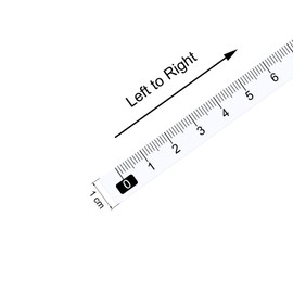 uxcell 10 Pcs Adhesive Backed Tape Measure 50cm Left to Right Read Measuring Tapes Stick on Workbench Ruler (Transparent)