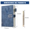 2 Cuadernos A5 Tapa Dura De Piel, 360 Páginas +