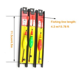Hezhou 6-Piece Fishing Floats Set Fishing Floats Fishing Floats Set with Plumb Lead, Fishing Line and Hook (5#, 7#, 9#) for Coarse Fish, Trout, Eel, Zander, Ideal for Lake, River, Stream and Pond (1#)